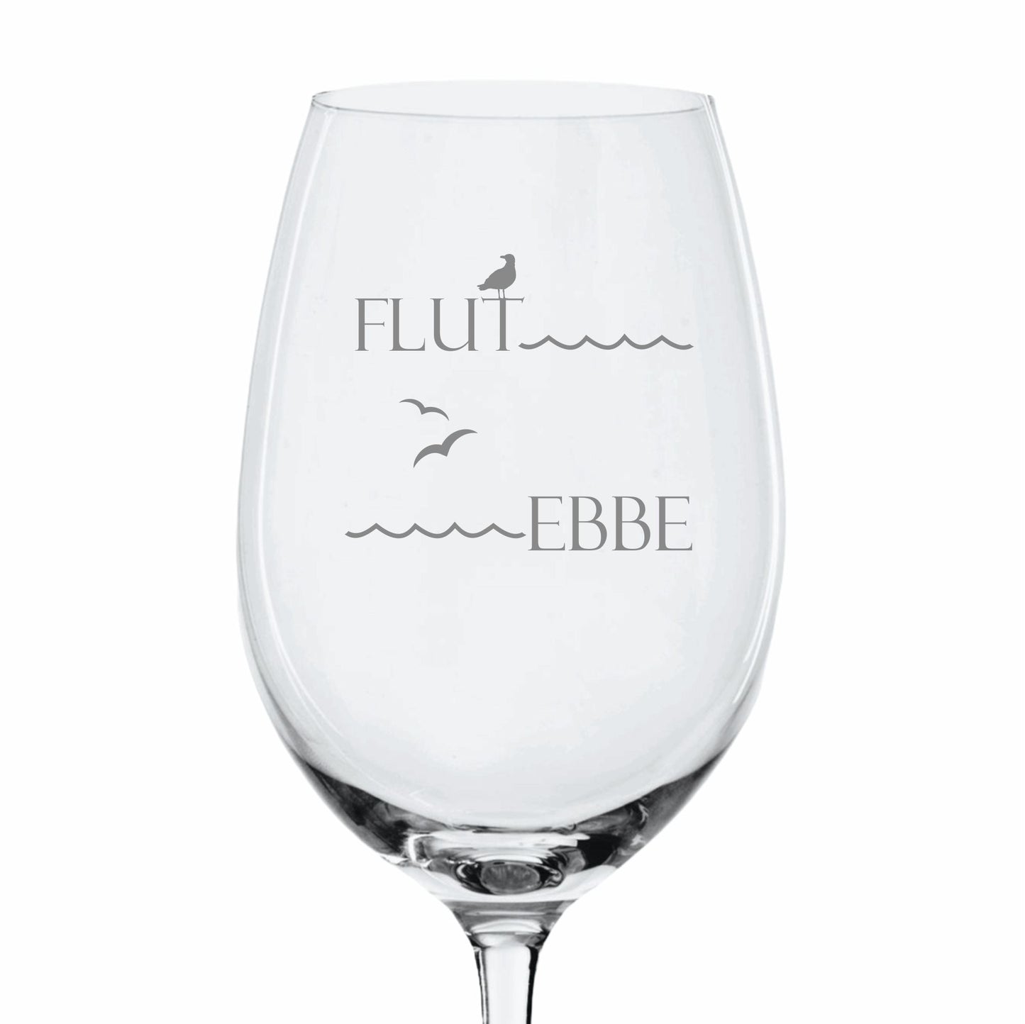 Weinglas Ebbe und Flut