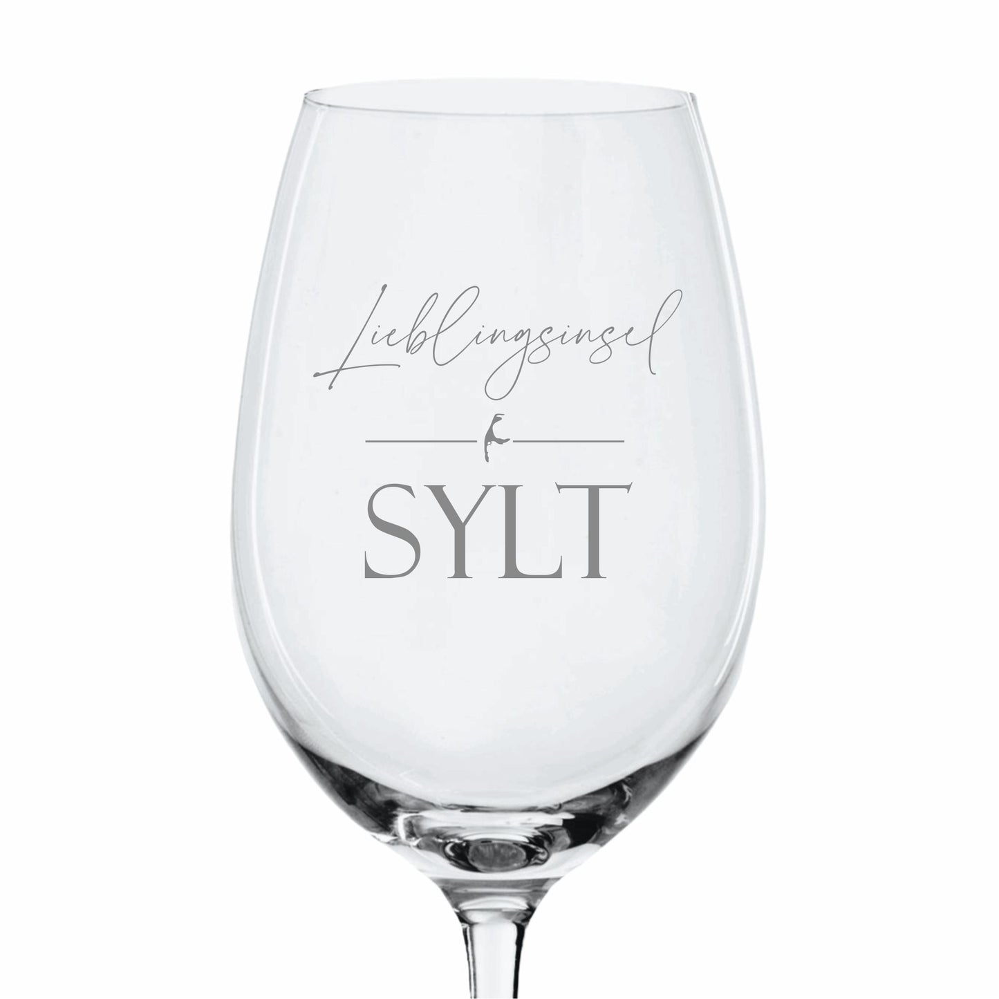 Weinglas Lieblingsinsel Sylt