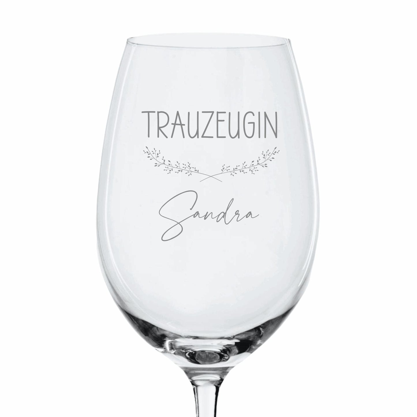 Weinglas Trauzeugin mit Wunschtext
