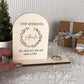 Geldgeschenk zu Weihnachten aus Holz bedruckt mit Gläschen und Wunschtext